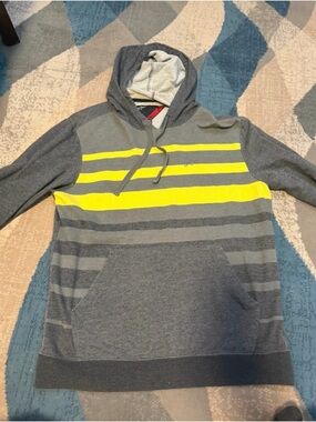 Alpinestars Gray Hoodie with Yellow Stripe Accents
